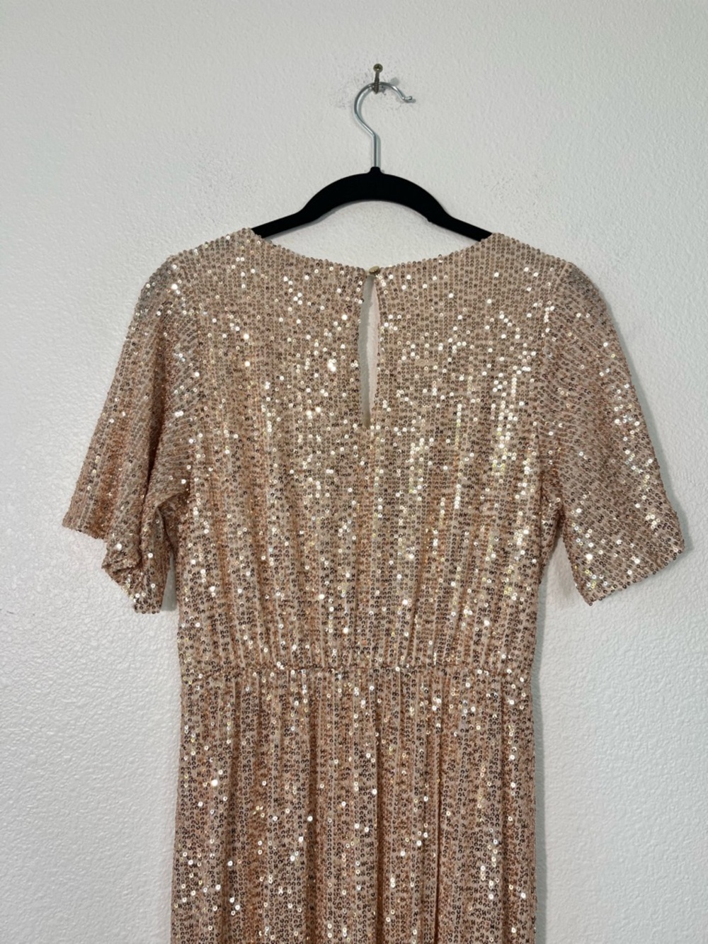 MBaltic Born Rose Gold Gatsby Sequin Maxi Dress Size Medium Wedding Guest NEW - Picture 7 of 8